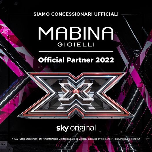 Mabina Gioielli Official Partner 2022 Xfactoritalia2022  

Dal 15 settembre al 1...