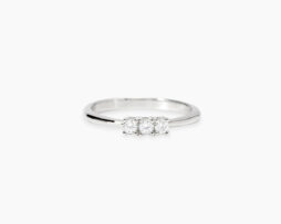 Anello argento con diamanti lab grown Mabina