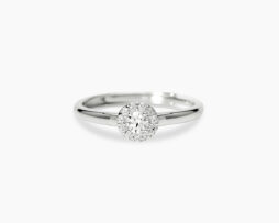 Anello argento diamanti f vs ct. 0