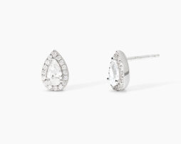 Orecchini goccia argento con zirconi Mabina