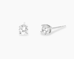 Orecchini argento diamanti f vs ct. 0
