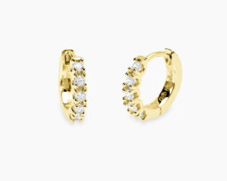 Orecchini argento dorato diamanti f vs ct.0