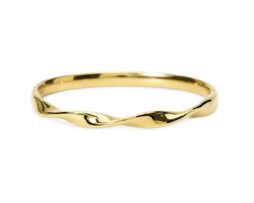 Bracciale acciaio dorato rigido onda Kidult