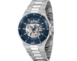 Orologio sfida autom. blu Maserati