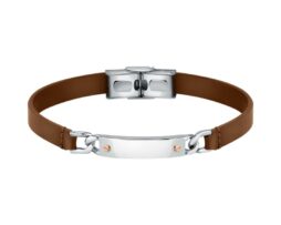 Bracciale moody acciaio con pelle Morellato